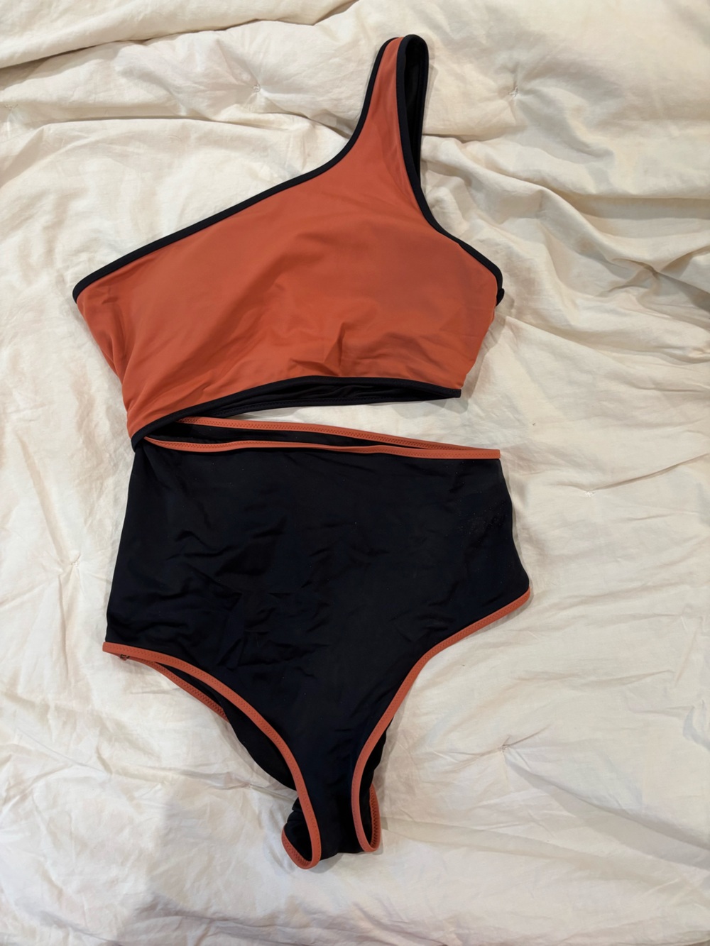 Victoria's Secret Black and Rust Swim one piece